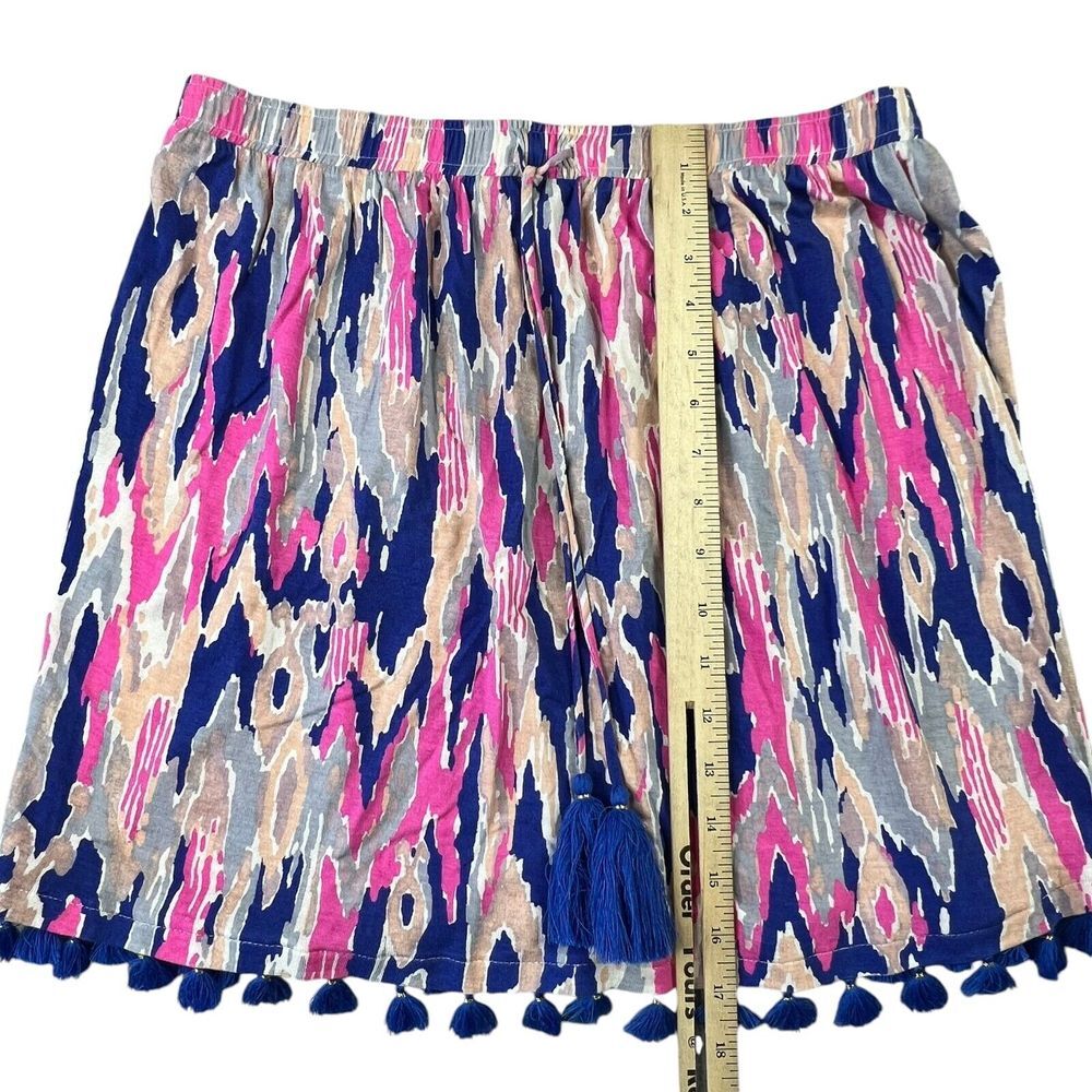 Lilly Pulitzer Womens Strapless Palma Tube Top Size Medium Tassels Pink‎ Blue - Picture 7 of 7